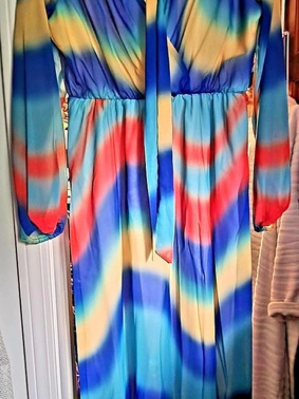 Abstract Print Maxi Dress XL